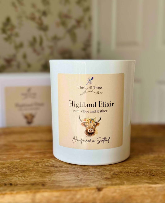 Highland Elixir soy wax natural candle without lid